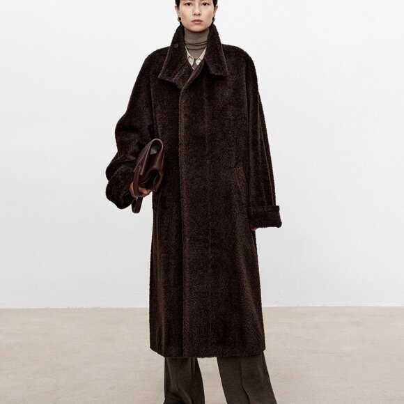 CHICJOC Vintage-Style Multi-Wear Collar Long Coat size 36 - Picture 12 of 16